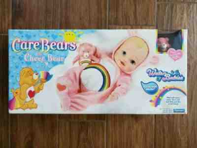 New in Box Playmates Vintage 2003 Care Bears Cheer Bear Water Babies Baby Doll 