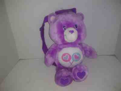 2003 starpoint purple share bear carebear plush backpack bear 14