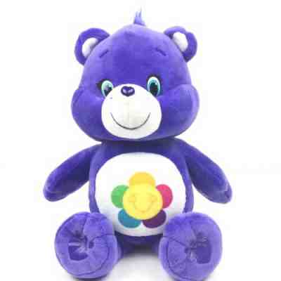 2017 Purple Harmony Care Bears Plush 13” Teddy Bear Toy Cuddly Cute Authentic