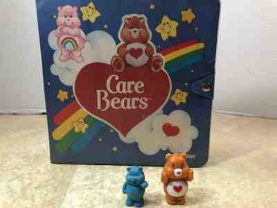 Care Bears 1984 Storybook Binder Storage Carrying Case Vintage 2 figures