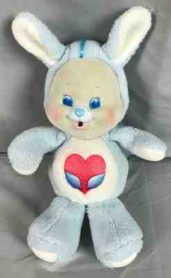 Care Bears Cousins Swift Heart Rabbit Bunny Blue Flocked Face Vintage 13