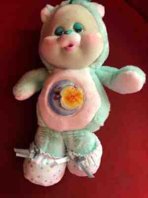 VINTAGE 1986 CARE BEARS CUBS FLOCKED FACE 