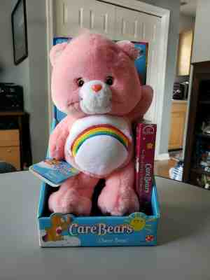 Vintage Care Bear 2002 Collectible Plush Cheer Bear VHS Play Along NIB