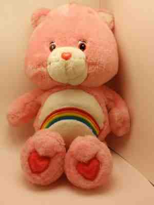 Care Bears 2002 Cheer Bear Rainbow 13" Pink Plush ~Clean and Excellent!