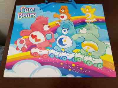 Rollerskating Care Bears Gift Bag 12.5" x 10" x 6" Funshine, Wish, Share, Cheer