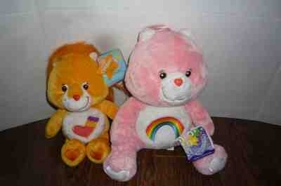 CARE BEARS LOT OF  2 LOOSE PLUSH ORIGINAL WITH TAG NEW CELEBRATION
