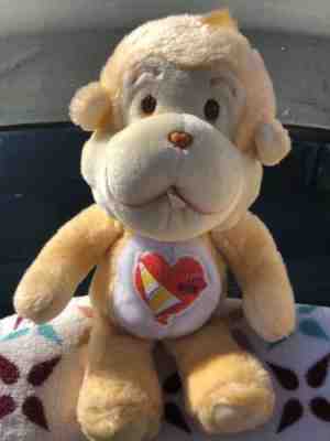 Vintage Playful Heart Monkey Care Bear Cousin UK Exclusive
