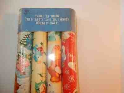 VINTAGE CARE BEARS 1984 GIFT WRAP 1980s LOT WRAPPING PAPER AMERICAN GREETINGS #2
