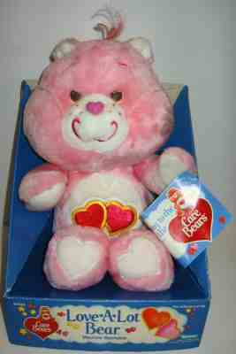 Vintage 1985 CARE BEARS LOVE-A-LOT BEAR 13 In Plush Kenner Collectible NRFP MIB