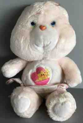 Vintage Care Bears Baby Hugs Bear Pink Twin Diaper 12” Plush Stuffed Animal 1983