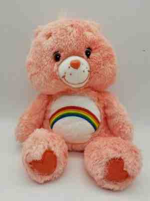 Care Bears Cheer Bear Fluffy & Floppy Pink 2005 Super Soft & Cuddly