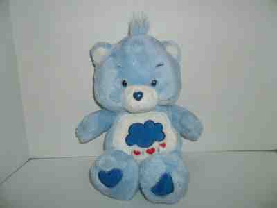 2002 tcfc blue grumpy teddy bear carebear plush 12