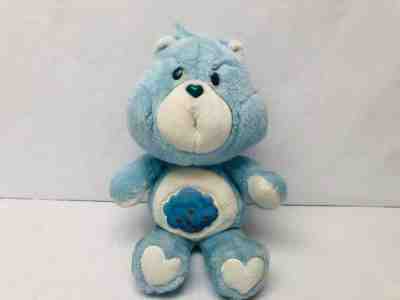 Vintage Care Bears, Grumpy Bear, 1980s Stuffed Animal Blue Plush Bear with cloud