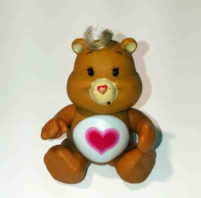 Original Tender Heart Care Bear Figure Vintage 1980s Played with Condition