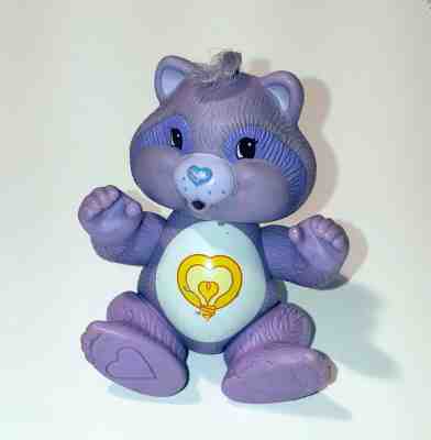 Original Bright Heart Racoon Care Bear Figure Vintage 1980 Played with Condition