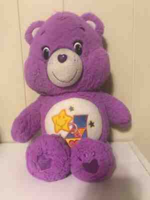 CARE BEARS purple SURPRISE BEAR W/ STAR JACK IN THE BOX 15