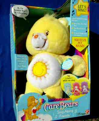 RARE 2003~Care Bears~Sing Along Friends FUNSHINE BEAR~Singing Plush Toy~MIB/NEW!