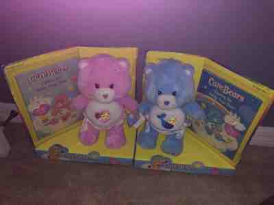 Baby Hugs and Baby Tugs Care Bears stuffed animals with books
