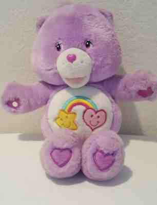 Care Bears “Best Friend Bear” Lavender with Rainbow Heart and Star 14 