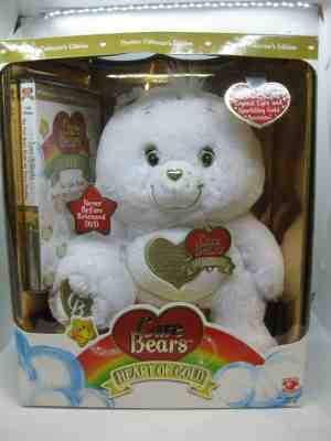 Care Bears WHITE Heart of Gold Bear Premier Collector Edition Swarovski 2008