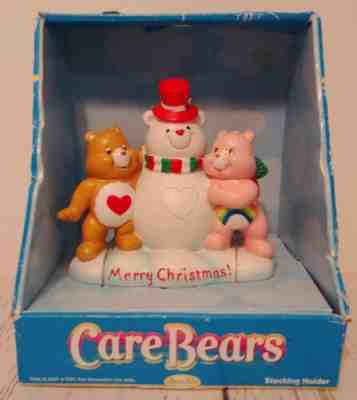 Care Bears Christmas Stocking Hanger Holder Cheer & Tender Heart Bear 2005 NIB 