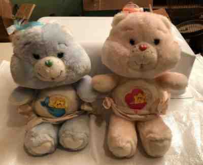 Vintage Original 1983 Baby Tugs And Baby Hugs Carebears By Kenner