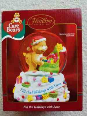 NEW Care Bears 'Fill the Holidays with Love' Christmas musical waterglobe 2003