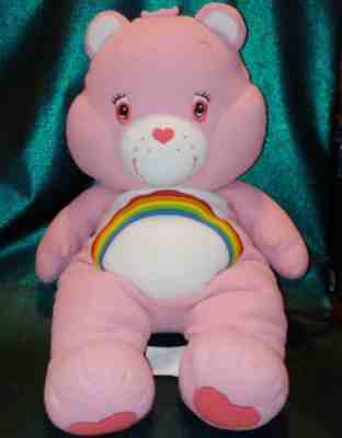 Giant Pink Cheer Care Bear! Rainbow (30 inches) 2002