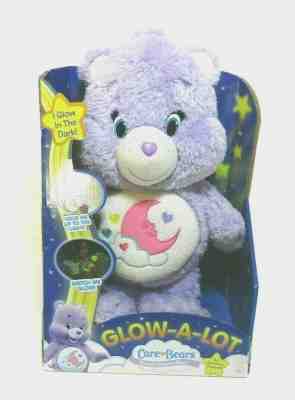 Care Bears Glow A Lot Sweet Dreams Bear Plush Collectible Lilac Purple Toy New