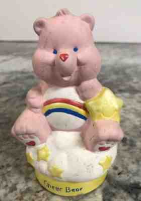 Vintage Care Bears Rainbow Star CHEER BEAR - Ceramic Hand Painted