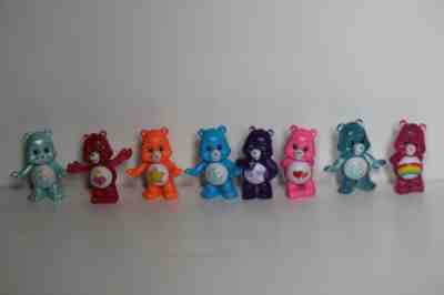 D Lot Of 8 Care Bears Blind Bags Series 2,3,5 Mini Figures No Doubles