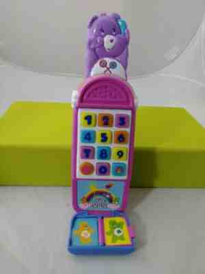 TALKING SHARE CARE BEAR TODDLER LEARN NUMBERS COLORS PLAY PHONE TOY TELEPHONE