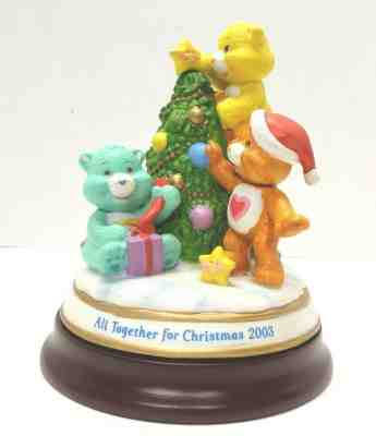 Care Bears Carlton Cards 2003 All Together for Christmas Figurine Heirloom NIB