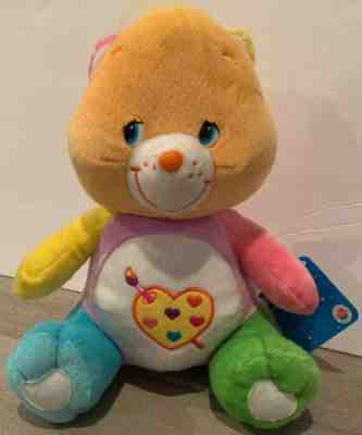 NEW Care Bears Work Of Heart Bear Multi Color 12'' Stuffed Plush Toy Nanco 2006