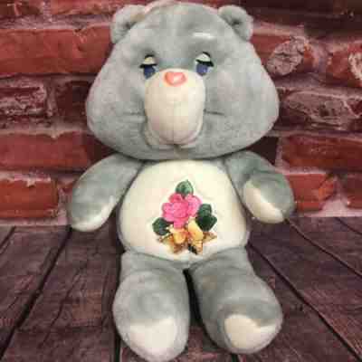 Vintage Kenner 1983 Care Bears Grams Bear Gray 16” Plush Stuffed Animal Bouquet