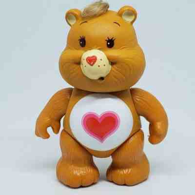 Vintage Care Bears Poseable Figure Tenderheart Bear 1983 Kenner Brown Heart