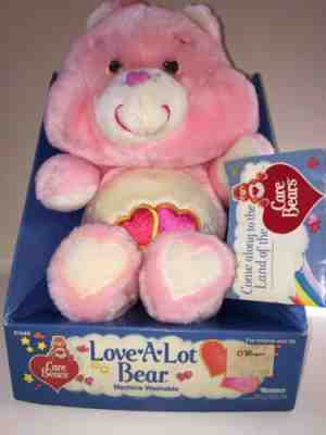 Vintage Care Bears Love A Lot Bear Pink Plush Toy 80s New Mint With Tags IOB