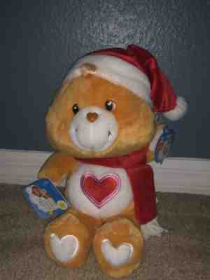 Care Bears???? 20th Anniversary Tenderheart Christmas Holiday Santa Hat Scarf RARE