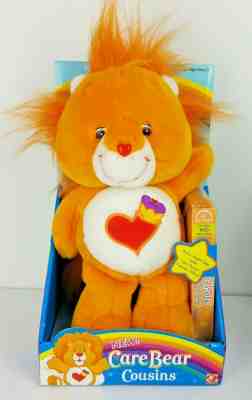 Brave Heart Lion Care Bear Cousins Plush NIB W/VHS cartoon video, 2004 release