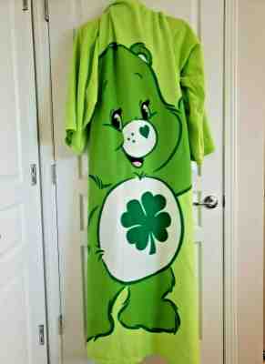 Care Bears Good Luck Bear OS Comfy Throw Fleece Blanket Sleeves Snuggie AG Green