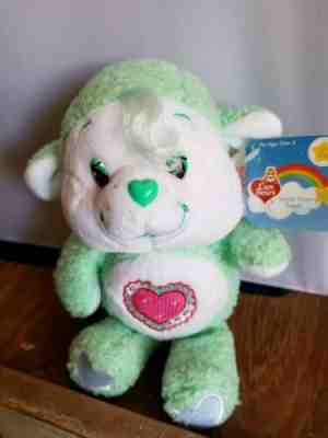 2003 MWT Care Bears Cousins Gentle Heart Lamb 20th Anniversary Beanie Plush