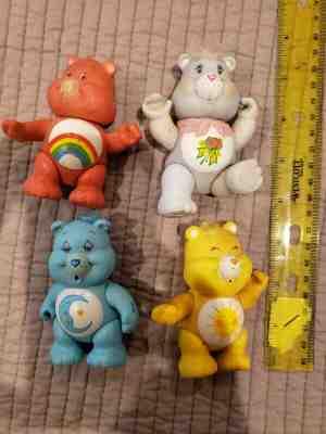 VINTAGE Care Bear lot of 4 1982-1984 poseable figurines