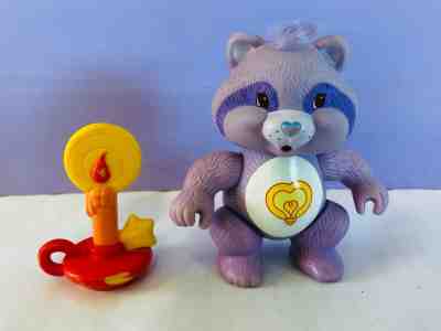 Care Bear Cousins, Bright Heart Raccoon, with Accessory Candle, Poseable Figure,