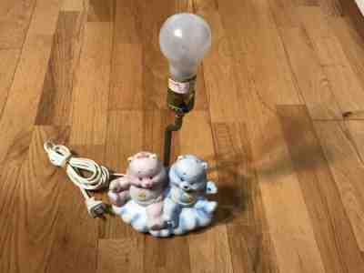 Vintage Carebears Baby Hug & Tug Lamp 1983 Nursey Light working