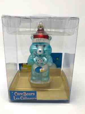 Care Bear Les Câlinours Bedtime Bear Christmas Ornament Blown Glass Original Box