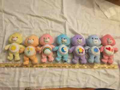 Vintage Kenner Care Bears Plush Stuffed Animal Dolls Lot of 7 Approx 8 Inches