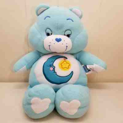 Care Bears Plush Toy Pillow Stuffed Animal Blue Bear 28 in Moon Star Tummy 2002