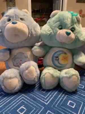 Original 1983  Care Bears. Grumpy And Sleepy-Time Beara! Excellent Shape.