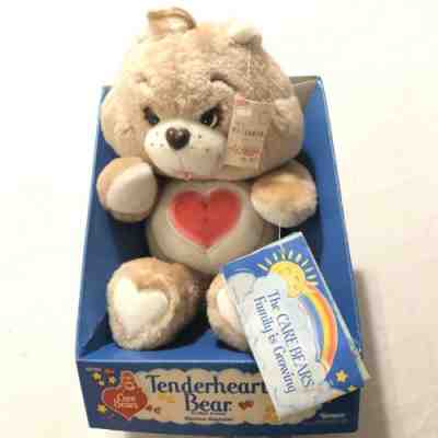 Vintage 1980's Tenderheart CareBear Stuffed Animal by Kenner New in Box