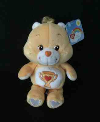 CHAMP CARE BEAR 20th ANNIVERSARY 8 IN NEW WITH TAG 2002 TROPHY ORANGE BEANIE